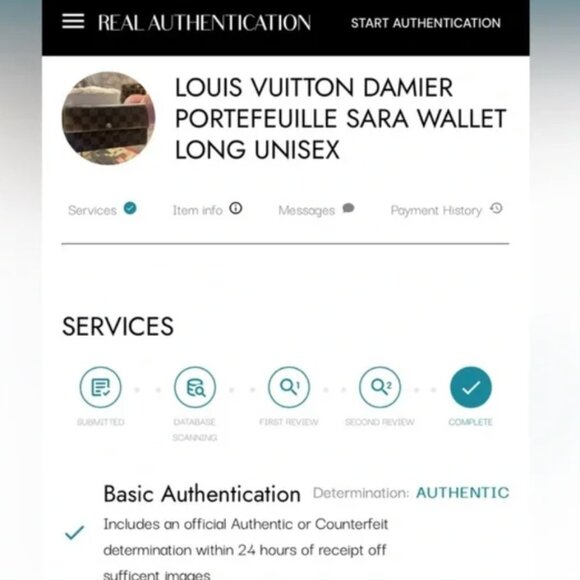 AUTH Louis Vuitton Damier Porte Feuille Sarah Long Bifold Wallet Flaws $735 Ret - Picture 16 of 16